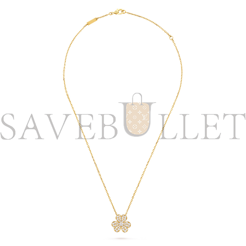 VAN CLEEF ARPELS FRIVOLE PENDANT, SMALL MODEL - YELLOW GOLD, DIAMOND  VCARP2V100